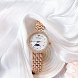Emporio Armani Rosa Mother of Pearl Dial Rose Gold Steel Strap Watch For Women - AR11462 Authentic Buy Shop Now