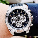 Guess Trophy Multifunction Black Dial Black Rubber Strap Watch for Men - GW0333G1 Authentic Buy Shop Now