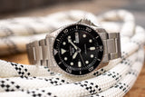 Seiko 5 Sports SKX Automatic Black Dial Silver Steel Strap Watch For Men - SRPK29K1 Authentic Buy Shop Now
