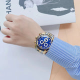 Versace V-Ray Chronograph Quartz Blue Dial Two Tone Steel Strap Watch For Men - VE2I01021 Authentic Buy Shop Now
