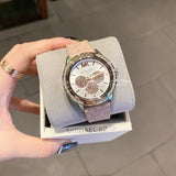 Michael Kors Jessa Quartz Silver Dial Pink Silicone Strap Watch For Women - MK7268 Authentic Buy Shop Now