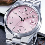 Citizen x Pantone Automatic Dreamy Pink Dial Silver Steel Strap Watch For Men - NJ0158-89X Authentic Buy Shop Now