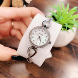 Bulova Crystals Quartz Mother of Pearl Dial Silver Steel Strap Watch for Women - 96X129 Authentic Buy Shop Now