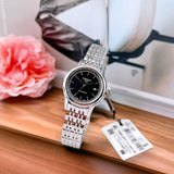 Tissot Carson Automatic Black Dial Silver Steel Strap Watch For Women - T085.207.11.051.00 Authentic Buy Shop Now