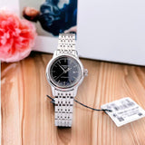 Tissot Carson Automatic Black Dial Silver Steel Strap Watch For Women - T085.207.11.051.00 Authentic Buy Shop Now