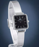 Daniel Wellington Quadro Studio Black Dial Silver Mesh Strap Watch For Women - DW00100522 Authentic Buy Shop Now