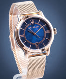 Maserati Epoca Blue Dial Rose Gold Mesh Strap Watch For Women - R8853118503 Authentic Buy Shop Now