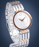 Movado Esperanza Mother of Pearl Dial Two Tone Steel Strap Watch For Women - 0607114 Authentic Buy Shop Now