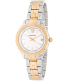 Versace Hellenyium Silver Dial Two Tone Steel Strap Watch for Women - V12030015 Authentic Buy Shop Now