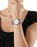 Daniel Wellington Classic Trinity White Dial Three Tone Nylon Strap Watch For Women - 0609DW Authentic Buy Shop Now