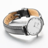 Daniel Wellington Classy Sheffield White Dial Black Leather Strap Watch For Women - DW00100068 Authentic Buy Shop Now