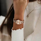 Daniel Wellington Iconic Link Unitone Rose Gold Dial Rose Gold Steel Strap Watch For Women - DW00100401 Authentic Buy Shop Now