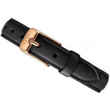 Daniel Wellington Quadro Sheffield Black Dial Black Leather Strap Watch For Women - DW00100435 Authentic Buy Shop Now