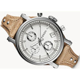 Fossil Boyfriend Chronograph White Dial Brown Leather Strap Watch for Women - ES3625 Authentic Buy Shop Now