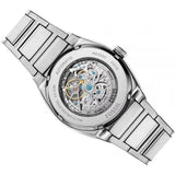 Fossil Everett Automatic Skeleton Blue Dial Silver Steel Strap Watch for Men - ME3220 Authentic Buy Shop Now