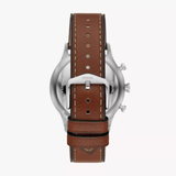 Fossil Retro Pilot Chronograph Silver Dial Brown Leather Strap Watch for Men - FS5809 Authentic Buy Shop Now