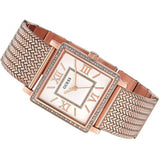 Guess Highline Off White Dial Rose Gold Stainless Steel Mesh Strap Watch For Women - W0826L3 Authentic Buy Shop Now