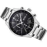 Hugo Boss Grand Prix Black Dial Silver Steel Strap Watch for Men - 1513477 Authentic Buy Shop Now