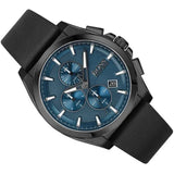 Hugo Boss Grandmaster Blue Dial Black Leather Strap Watch for Men - 1513883 Authentic Buy Shop Now