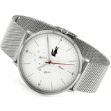 Lacoste Moon Multifunction White Dial Silver Steel Strap Watch for Men - 2011025 Authentic Buy Shop Now