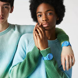 Lacoste 12.12 Blue Dial Blue Silicone Strap Watch for Men - 2011193 Authentic Buy Shop Now