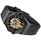 Maserati Potenza Automatic Black Dial Black Leather Strap Watch For Men - R8821108036 Authentic Buy Shop Now