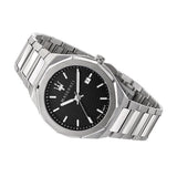 Maserati Stile Analog Black Dial Silver Steel Strap Watch For Men - R8853142003 Authentic Buy Shop Now