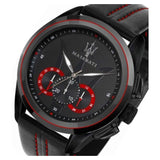 Maserati Traguardo Chronograph Black Dial Black Leather Strap Watch for Men - R8871612023 Authentic Buy Shop Now
