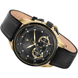 Maserati Traguardo Chronograph Black Dial Black Leather Strap Watch For Men - R8871612033 Authentic Buy Shop Now