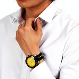 Maserati Traguardo Chronograph Yellow Dial Black Silicone Strap Watch For Men - R8871612045 Authentic Buy Shop Now