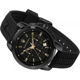 Maserati Successo Black Dial Black Rubber Strap Watch For Men - R8871621011 Authentic Buy Shop Now
