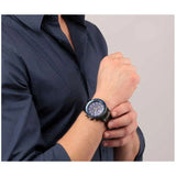 Maserati SFIDA Chronograph Blue Dial Grey Steel Strap Watch For Men - R8873640001 Authentic Buy Shop Now
