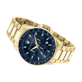 Maserati SFIDA Analog Blue Dial Gold Stainless Steel Watch For Men - R8873640008 Authentic Buy Shop Now
