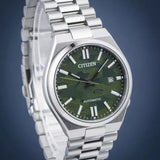 Citizen Tsuyosa Automatic Camouflage Green Dial Silver Steel Strap Watch For Men - NJ0159-86X Authentic Buy Shop Now