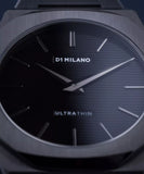 D1 Milano Ultra Thin Black Dial Gray Steel Strap Watch for Men - D1-UTBJ15 Authentic Buy Shop Now