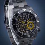 Guess Axel Multifunction Black Dial Black Steel Strap Watch For Men - GW0488G3 Authentic Buy Shop Now