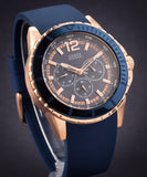 Guess Maverick Blue Dial Blue Rubber Strap Watch for Men - W0485G1 Authentic Buy Shop Now
