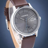 Lacoste Madrid Grey Dial Brown Leather Strap Watch for Men - 2011033 Authentic Buy Shop Now