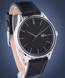 Lacoste Vienna Black Dial Black Leather Strap Watch for Men - 2011047 Authentic Buy Shop Now