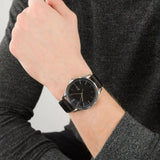Lacoste Vienna Black Dial Black Leather Strap Watch for Men - 2011047 Authentic Buy Shop Now