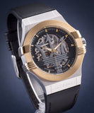 Maserati Potenza Automatic Skeleton Dial Black Leather Strap Watch For Men - R8821108011 Authentic Buy Shop Now