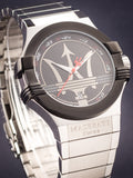 Maserati Potenza Black Dial Silver Steel Strap Watch For Men - R8853108001 Authentic Buy Shop Now