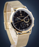 Maserati Ricordo Chronograph Black Dial Stainless Steel Mesh Bracelet Watch For Men - R8873633003 Authentic Buy Shop Now