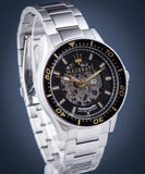 Maserati SFIDA Automatic Black Dial Silver Steel Strap Watch For Men - R8823140002 Authentic Buy Shop Now