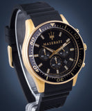Maserati SFIDA Chronograph Black Dial Rubber Strap Watch For Men - R8871640001 Authentic Buy Shop Now