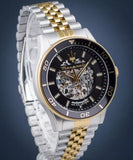 Maserati SFIDA Automatic Skeleton Black Dial Two Tone Steel Strap Watch For Men - R8823140010 Authentic Buy Shop Now