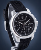 Maserati Successo Chronoraph Black Dial Black Silicon Strap Watch For Men - R8871621014 Authentic Buy Shop Now