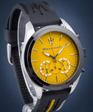 Maserati Traguardo Chronograph Yellow Dial Black Silicone Strap Watch For Men - R8871612045 Authentic Buy Shop Now
