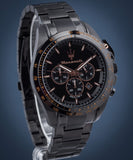 Maserati Traguardo Chronograph Black Dial Black Steel Strap Watch For Men - R8873612048 Authentic Buy Shop Now