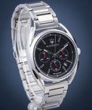 Maserati Trimarano Chronograph Black Dial Silver Stainless Steel Strap Watch For Men - R8873632003 Authentic Buy Shop Now